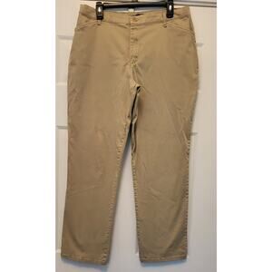Lee Riders Casual High-Rise Khaki Chino Style Jeans Size 16 Medium